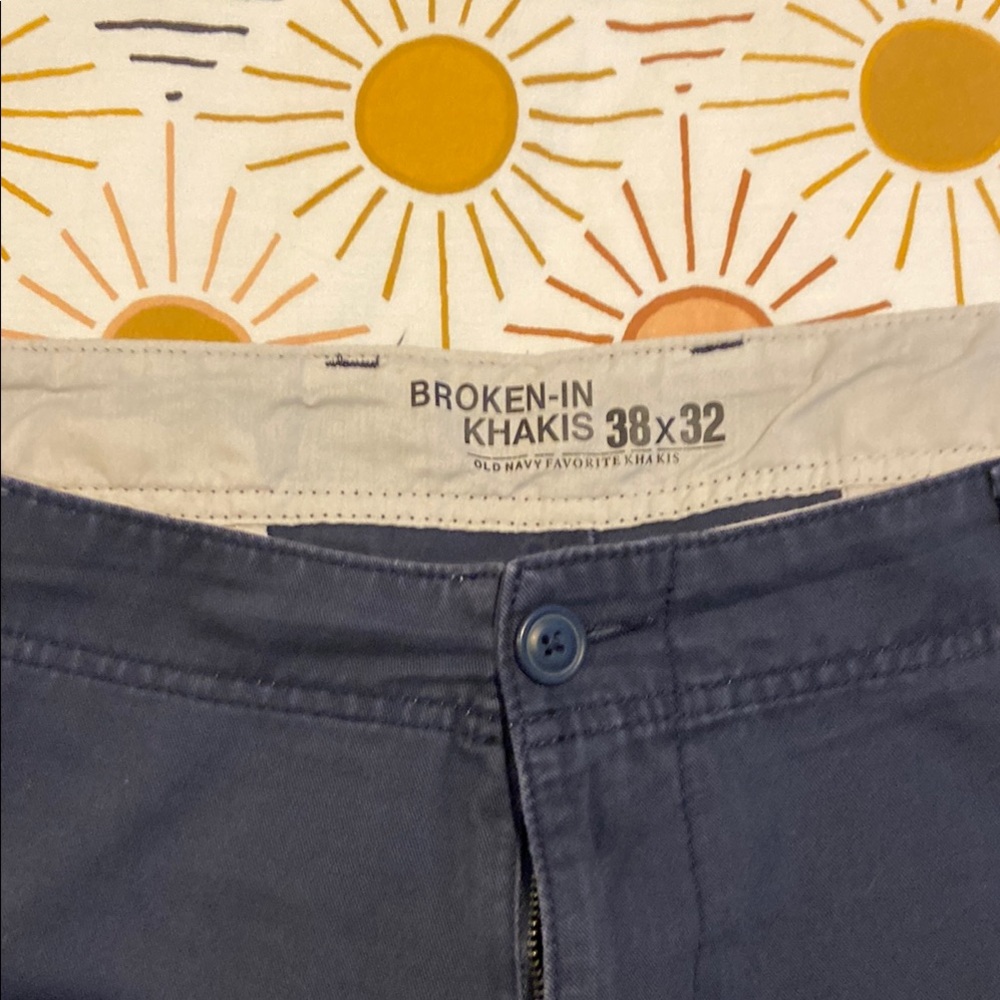 Old Navy Broken-In Khakis in Blue